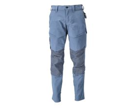 Pantaloni con tasche porta-ginocchiere CUSTOMIZED blu grigio