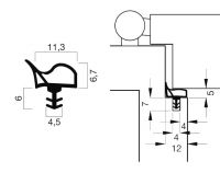 Guarnizione per porte V 1015