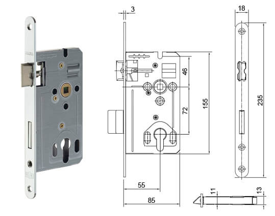 Serratura DIN serie 170.WZ