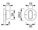 Coppia bocchette coprivite per porte WC E42KS RW-SK/OL 