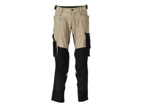 Pantaloni con tasche porta-ginocchiere ADVANCED kakichiaro/nero