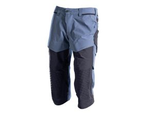 ¾ Lunghezza Pantaloni con tasche porta-ginocchiere CUSTOMIZED blu grigio/blu navy scuro