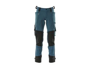 Pantaloni con tasche porta-ginocchiere ADVANCED petrolio scuro
