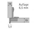 Cerniera per mobili modulari e singoli, fianchi e ante da 19 mm, fori in serie 32 mm Selekta Pro 2000