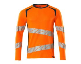 Maglietta, a maniche lunghe ACCELERATE SAFE hi-vis arancio/petrolio scuro